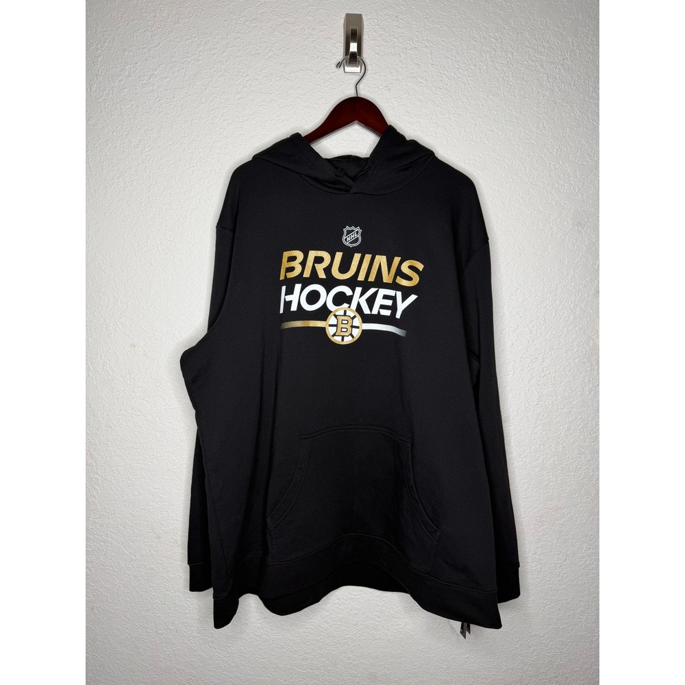 Fanatics Boston Bruins NHL Authentic Pro Hockey Hoodie Mens 4XL Black New NWT